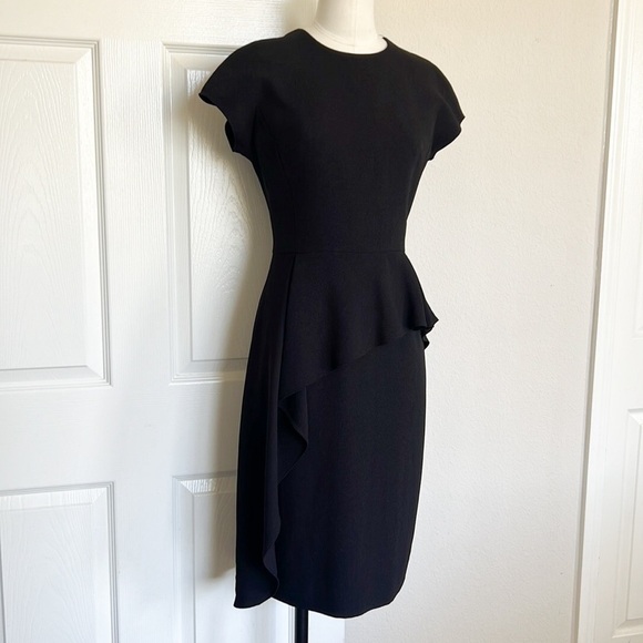 Teri Jon by Ricki Freeman Black Peplum Sheath Dress - Picture 4 of 9